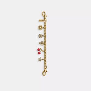 Crystal Motif Chain Bag Charm