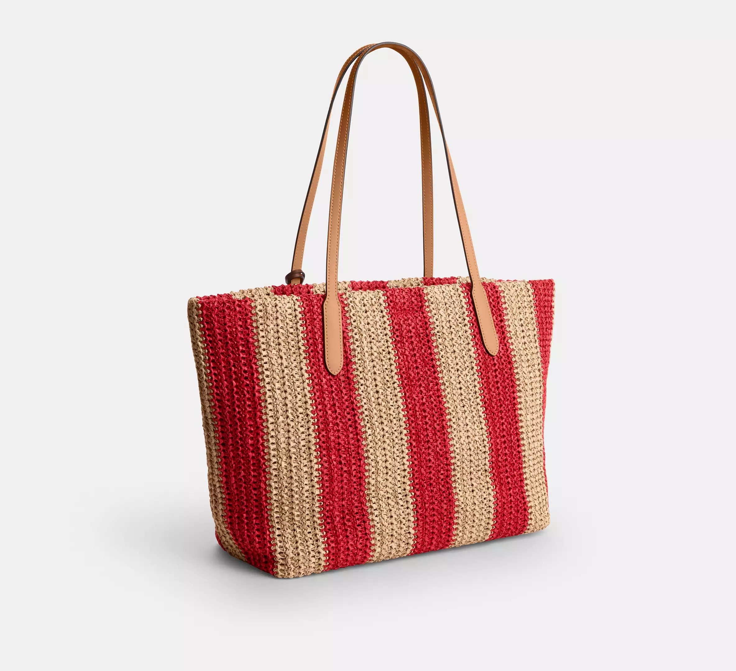 City Tote Bag With Stripes And Charm - Imagen 6