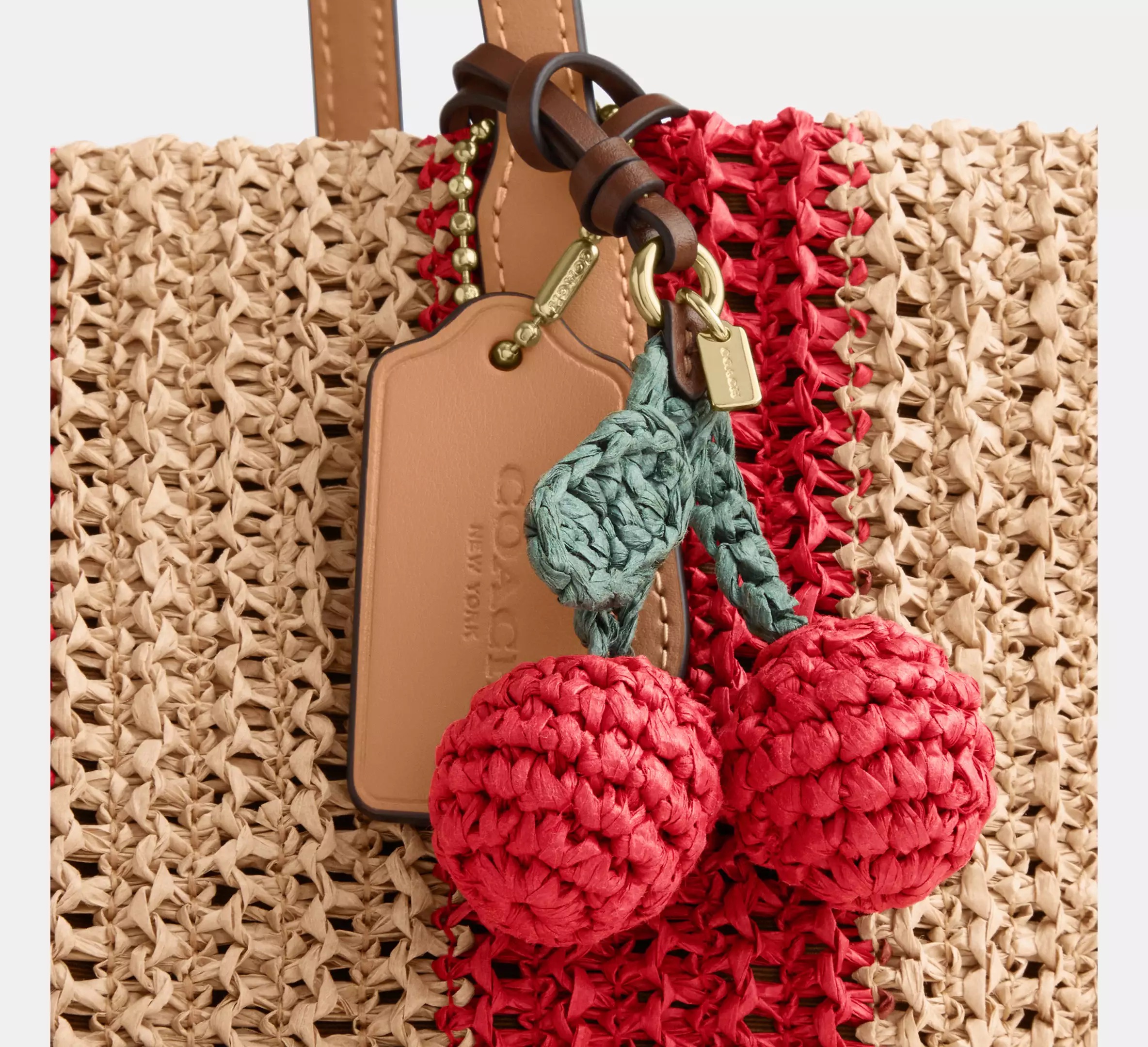 City Tote Bag With Stripes And Charm - Imagen 2